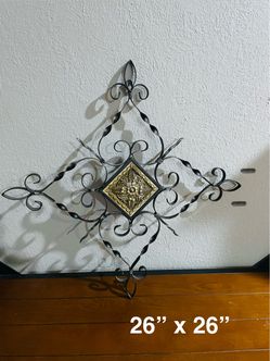 Beautiful Wrought Iron Wall Art 26x26