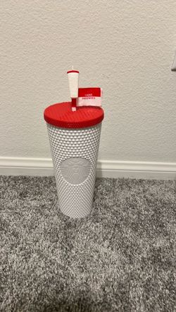 NEW Starbucks 24 oz I love Indonesia white red studded tumbler Venti cold cup
