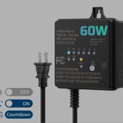 DEWENWILS 60W Outdoor Low Voltage Transformer with Timer and Photocell Light Sensor, 120V AC to 12V DC, Weatherproof, Specially for LED Landscape Ligh