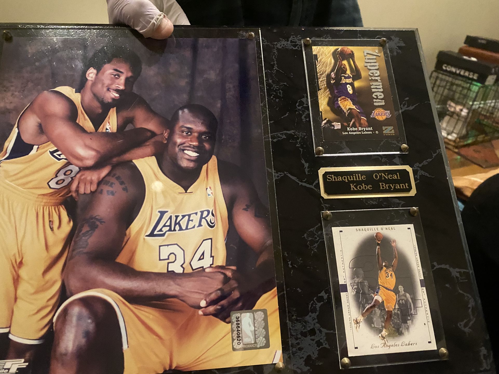 Kobe Bryant And Shaq Plaque Authentic