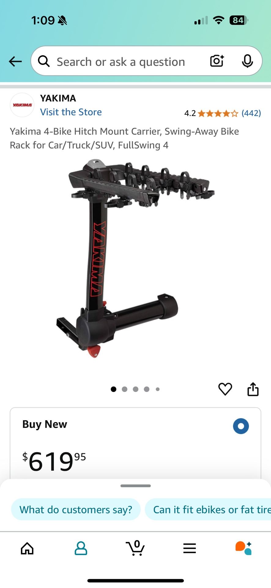 Yakima Bike Rack Swing Away 4 Bikes