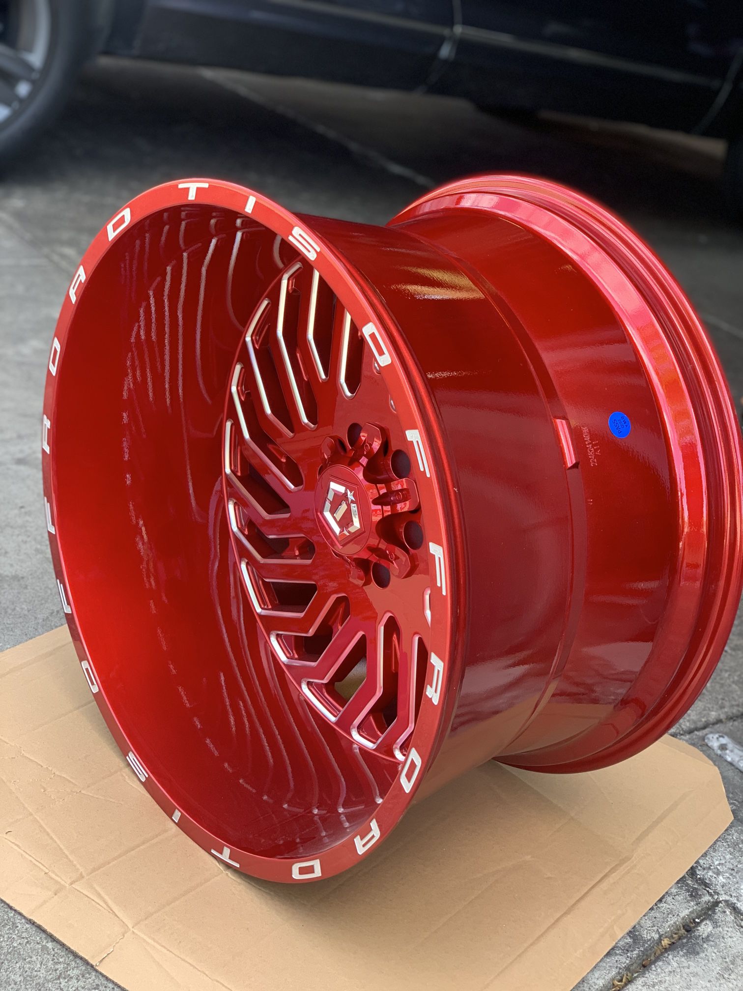 TIS 651RM 24x14 6x139.7/135 -76 red milled with finance available 