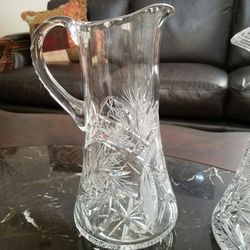 Heavy crystal pitchers