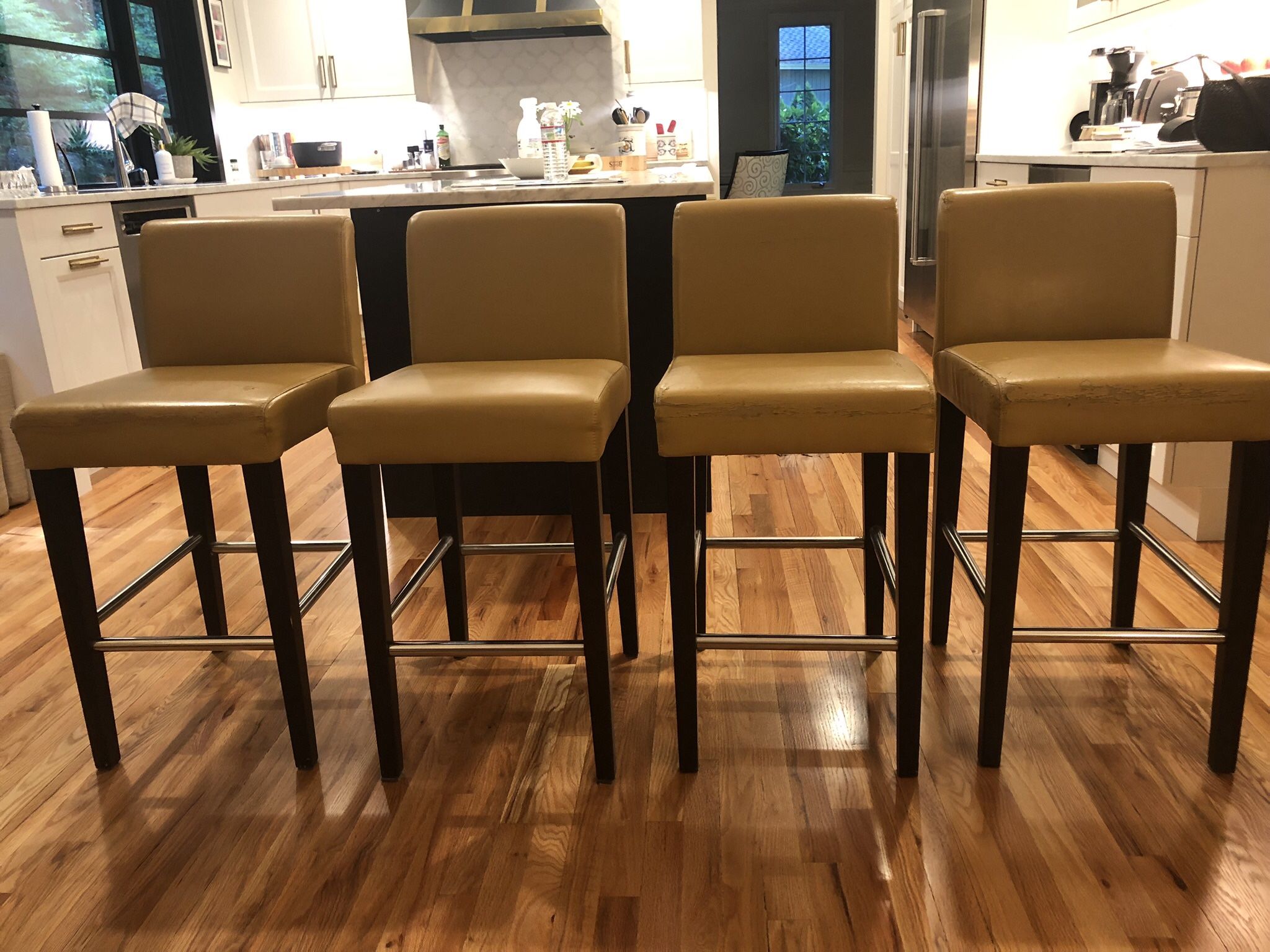 4 counter height stools— Need Upholstery