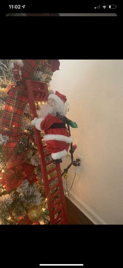 Santa on a ladder