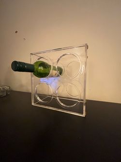 Clear Acrylic 4 Bottle Wine Rack