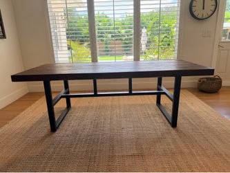 Pottery Barn Reclaimed Wood Dining Table + 4 RH Dining Chairs – $750