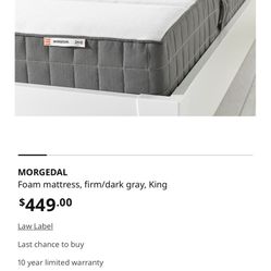 Morgedal King Size mattress 