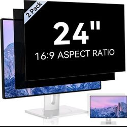 24 Inch Computer Privacy Screen for 16:9 Aspect Ratio Widescreen NEW [2 Pack]