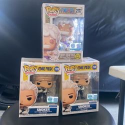 Funko Pop! One Piece Smoker (GameStop Exclusive)(Limited To 9500 Pieces) & Luffy Gear Five (Glow In The Dark)(GameStop Exclusive)