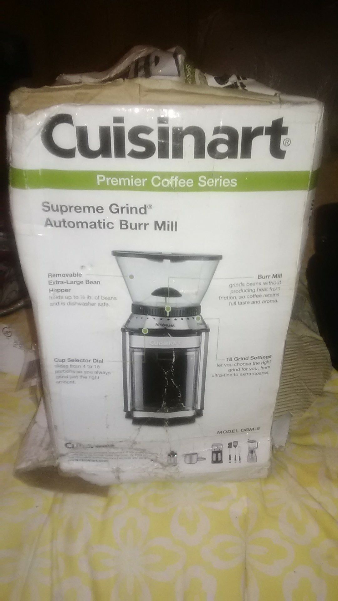 4 to 18 CUPS capacity! These are awesome! Cuisinart Suprewme Grind Automatic Burr Mill.