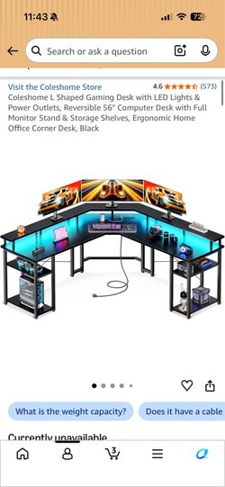 L shape desk - 100$ OBO