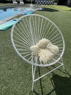 9 outdoor chairs and 2 tables with umbrella