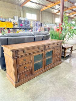 Bayside Furnishings Wood TV Stand