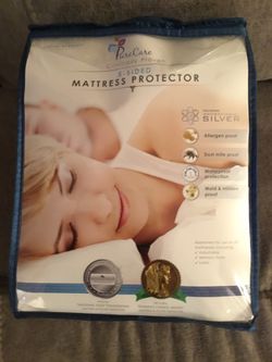 Pure Care King Size 5 Sided Mattress Cover Protector Pad New