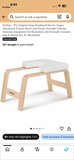 FeetUp Original Yoga Headstand Bench