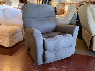 Modern Grey Rocking Manual Recliner Armchair