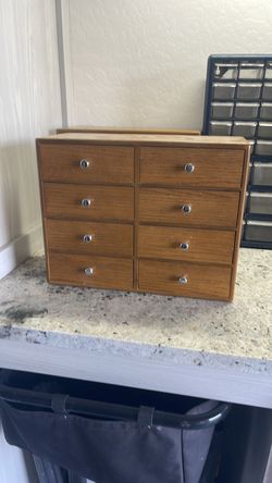 2 Wooden 8-Drawer Chests