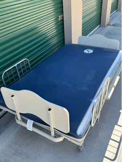 Hospital Bed with Mattress and Side Rails