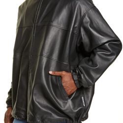 BALENCIAGA Men's Sheepskin Zip-Front Jacket