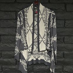Say What? Women's Large Aztec Open Front Cardigan - Made in USA (Read Description)