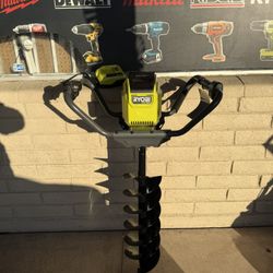 40V HP Brushless Cordless Earth Auger Powerhead with 8 in. Bit with 4.0 Ah Battery and Charger