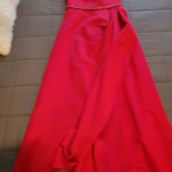 Long Apple red dress