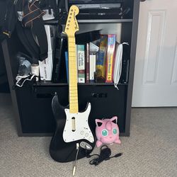 Rock Band Xbox 360 Stratocaster Wired Guitar Controller, Broken Whammy Bar