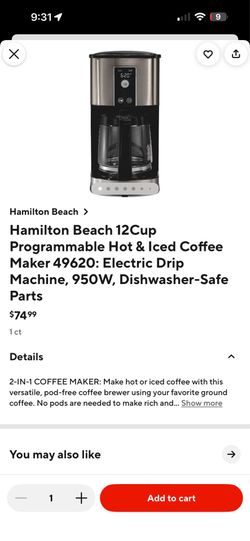 2 in 1  coffee maker / iced coffee