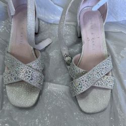 Kids Open Toe Dress Shoes With Heel