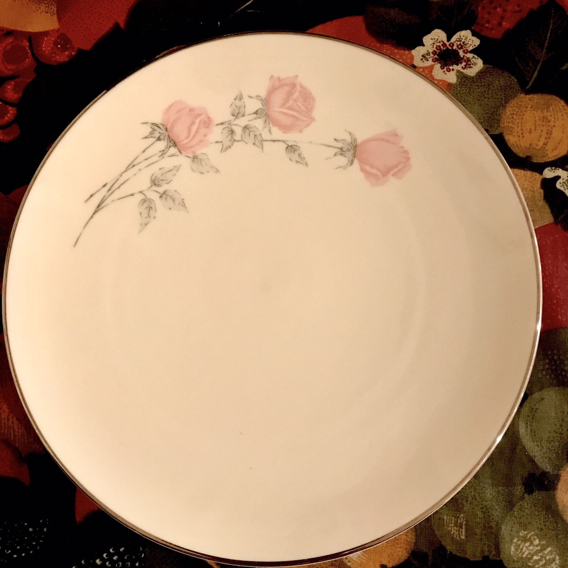 Vintage Aristo Craft China By Westbend CHAMPAGNE ROSE Lunch Plates (8-inch) - 6 piece