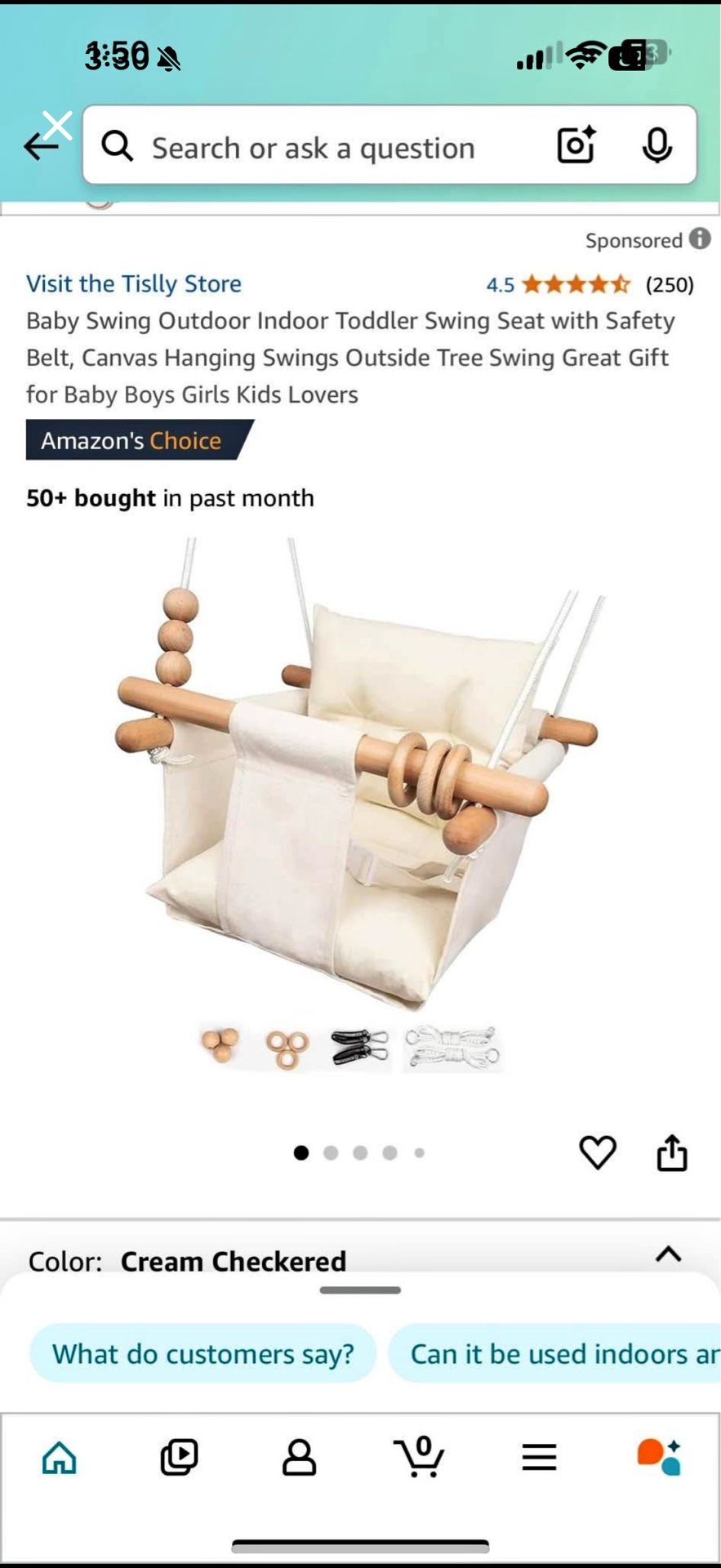 Brand New Baby Swing In Box