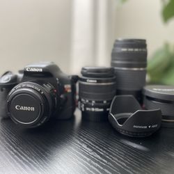 Canon Rebel T2i DSLR Camera and Lenses