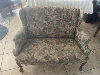 Floral Upholstered Loveseat Bench - $60 Firm