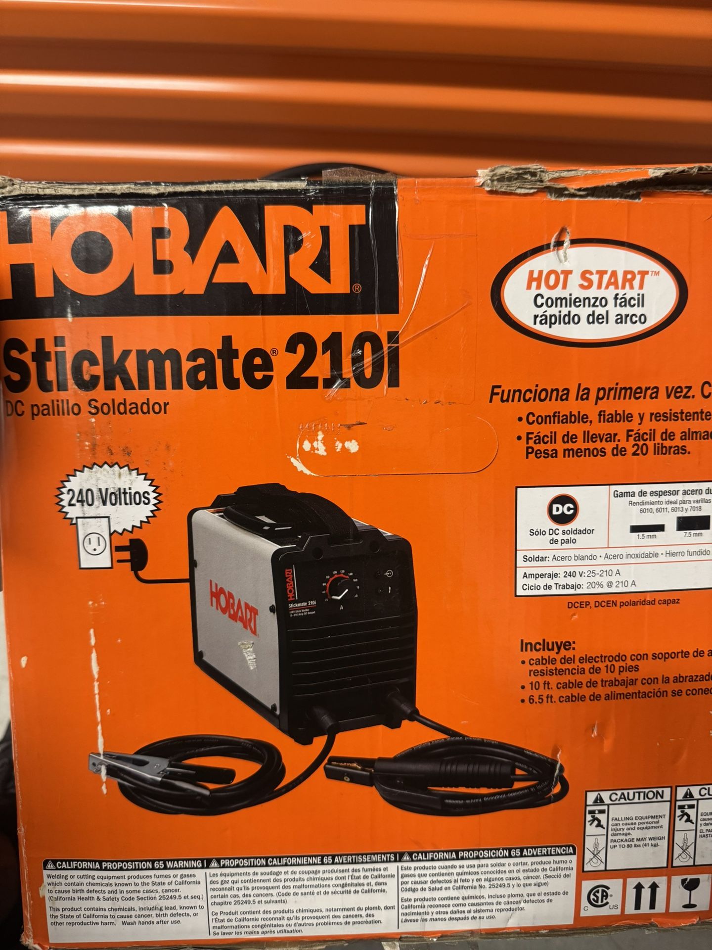 Hobart Stickmate 210i Welder and Helmet
