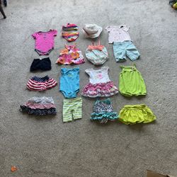 Baby girl 6-9m summer clothes. Some may have light stains/minor piling but no holes