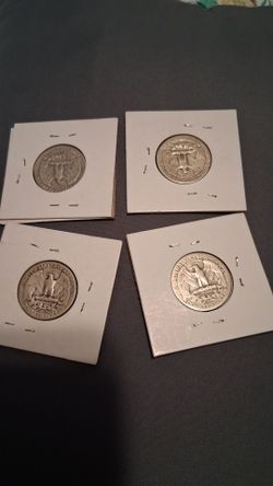 4 monedas de plat