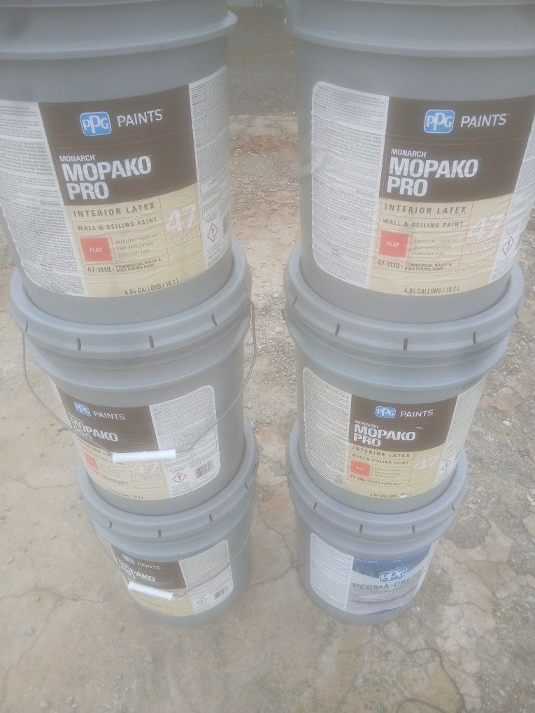 5 Gallon Buckets Of Paint