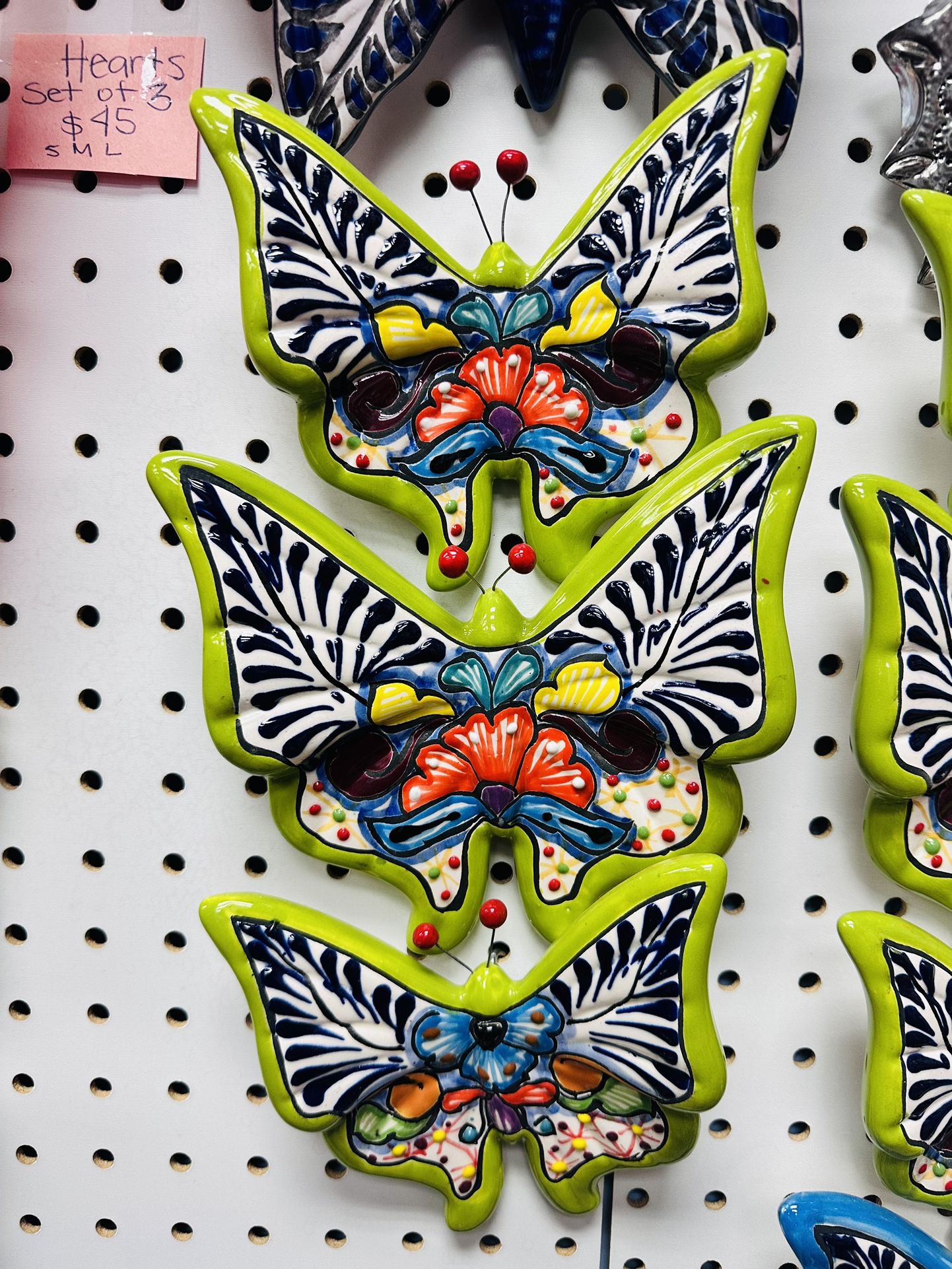 ✨🦋Talavera Set Of 3 Butterflies🦋✨Available Only @ Casa Artesanal Your #1 Pottery Store 😉