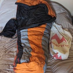 0F Sleeping Bag Men's Goose Down Marmot Never Summer, Long 6’6, high loft, Cold Snow Camping  Backpacking REI Nemo, Big Agnes Mountain Hardware