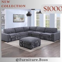 Sectional Sofas - Available In Beige, Or Gray