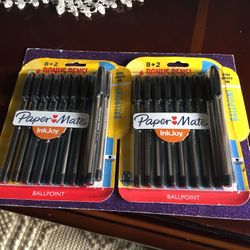 20 Paper Mate InkJoy Capped Ballpoint Pens Medium Point 1.0 mm Black 2-10 Packs