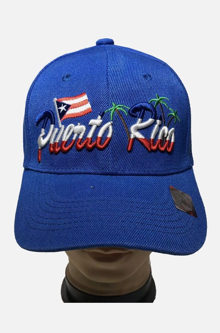 Puerto Rico Embroidered Adjustable Baseball Cap