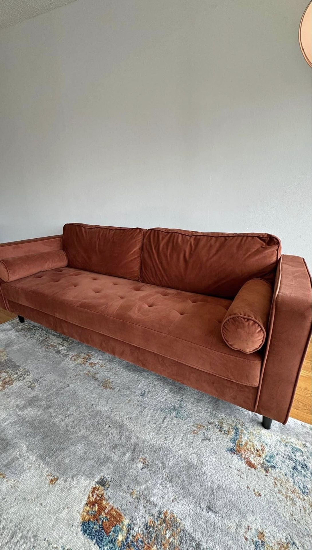 Curry Velvet Couch