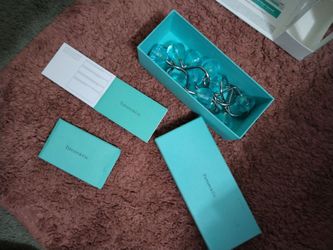 Tiffany co shower curtain hooks with with certificate of authenticity