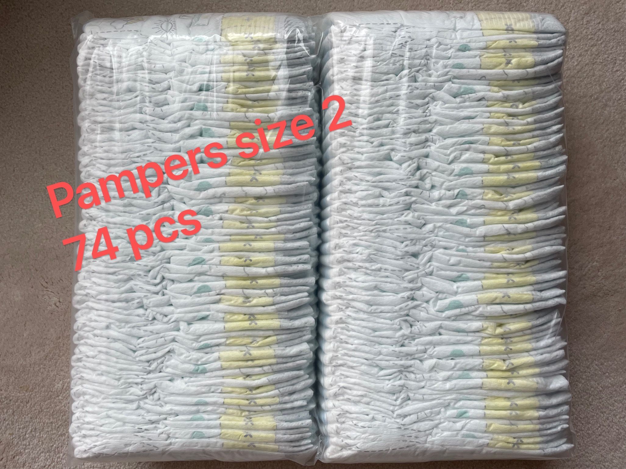 Pampers Diapers 74 Pieces - Size 2 