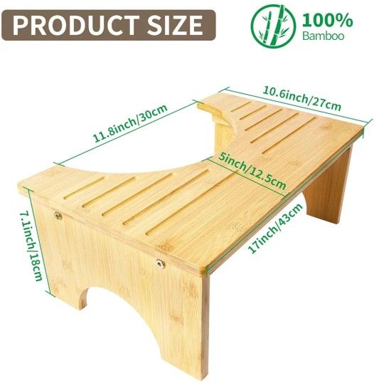 Brand New Toilet Stool Bamboo Squatty Potty