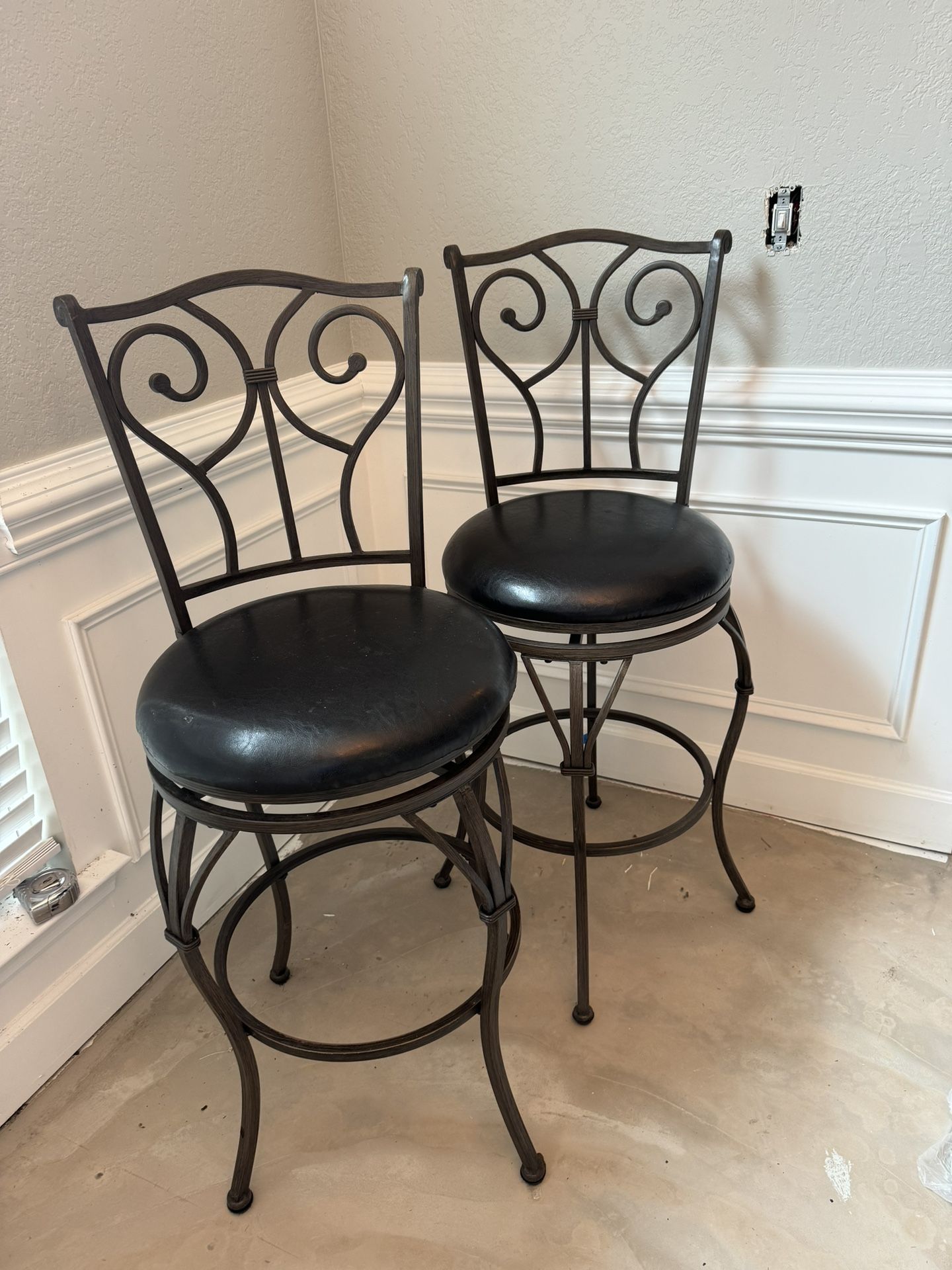 Pair Of Swivel Bar Stools 