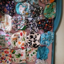 33 cloth diaper lot plus 51 inserts