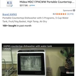 KAPAS Portable Countertop Dishwasher